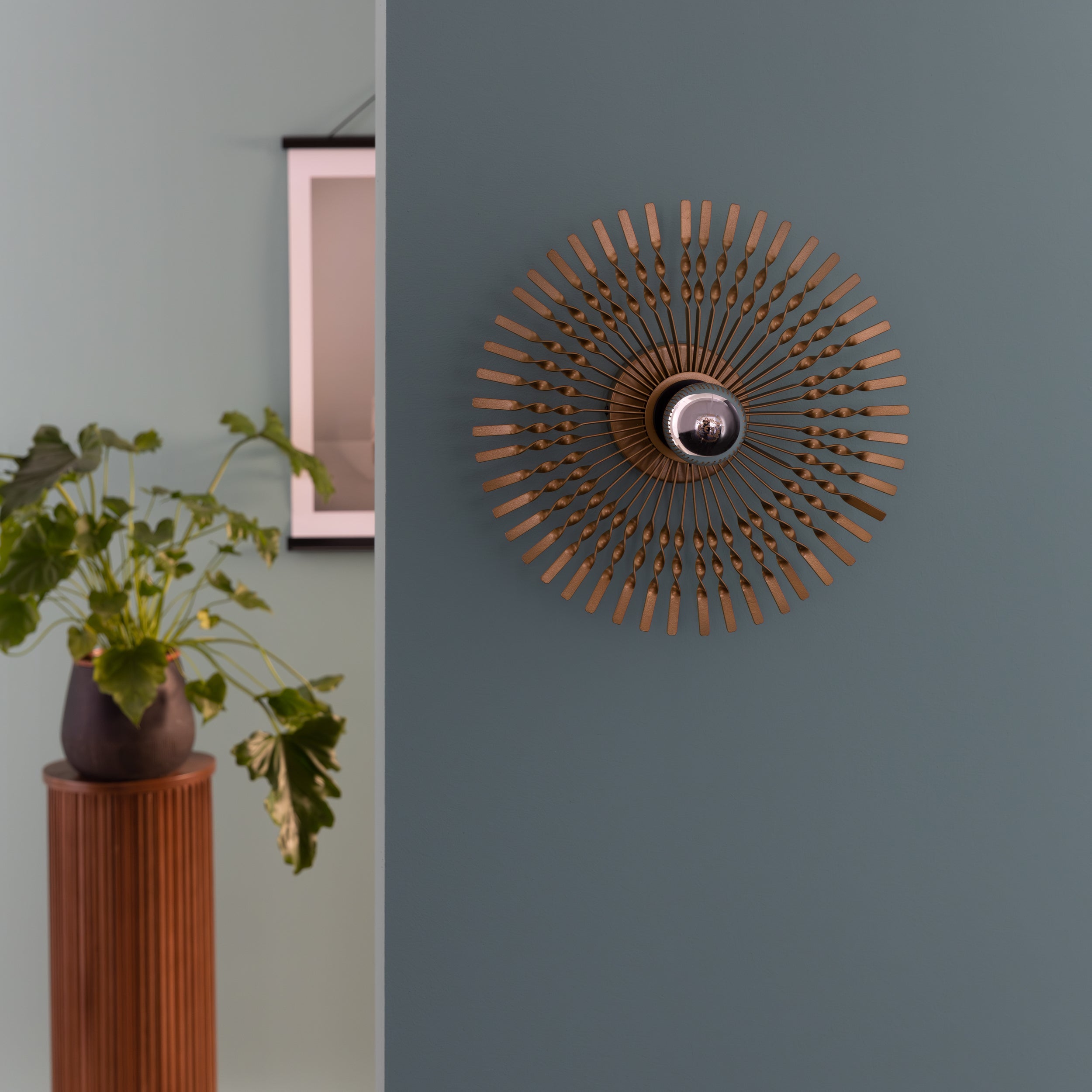 Lampa Brilliant Gwen 2-lampowa tuba spot antyczne drewno/czarny indyk czarny metal 2x D45, E14, 28 W - 5