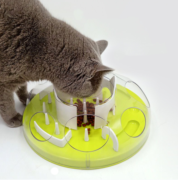 Dispensador Interactivo De Golosinas Para Gatos - Juguete Puzzle Con Liberación Lenta, Movimiento Irregular - Para Estimular El Instinto De Caza (ABS, 10x6x6 Cm)