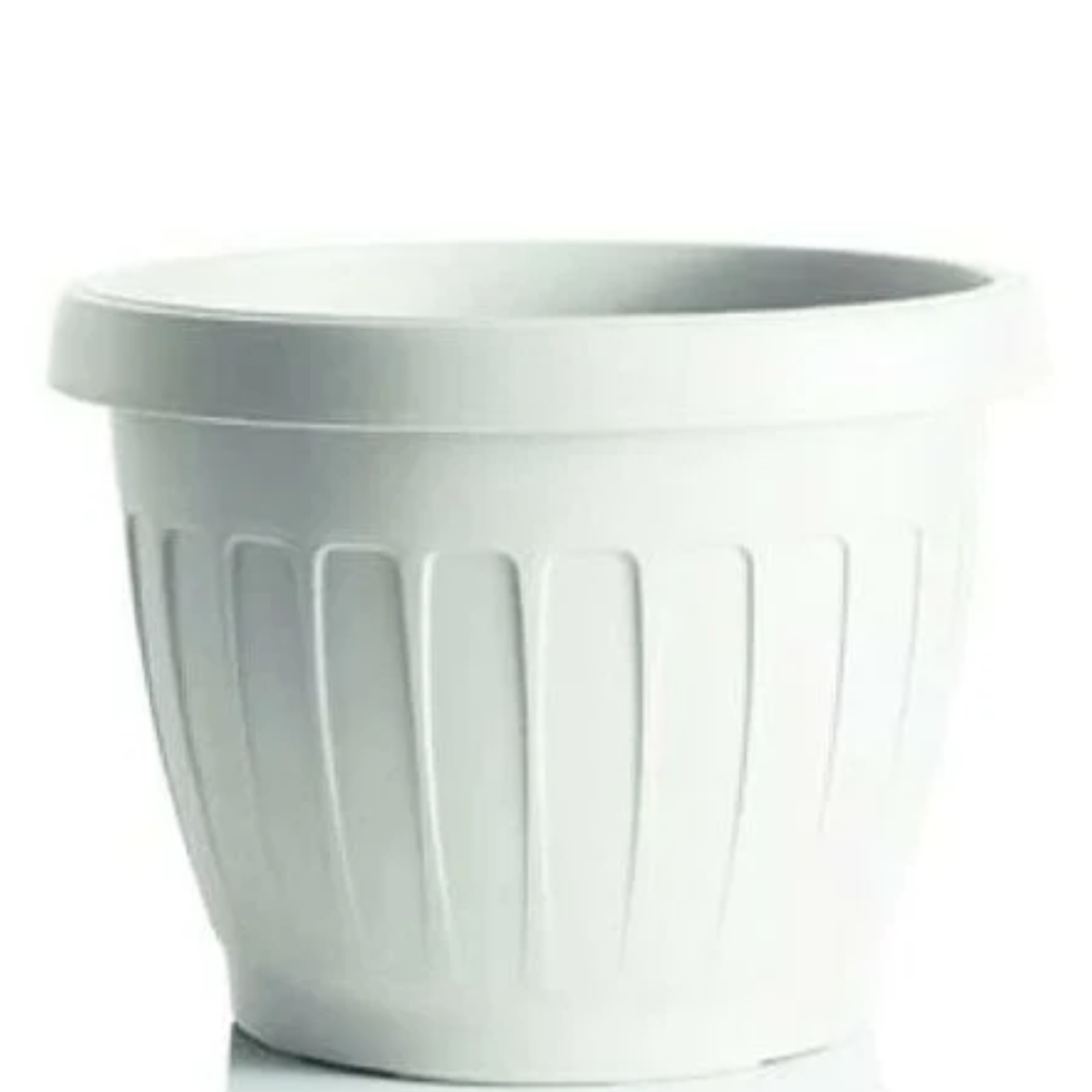 Vaso Prosperplast Splofy Rotondo 5L - Grigio, 21,8x18,4 Cm, Effetto Tessuto, Design Moderno
