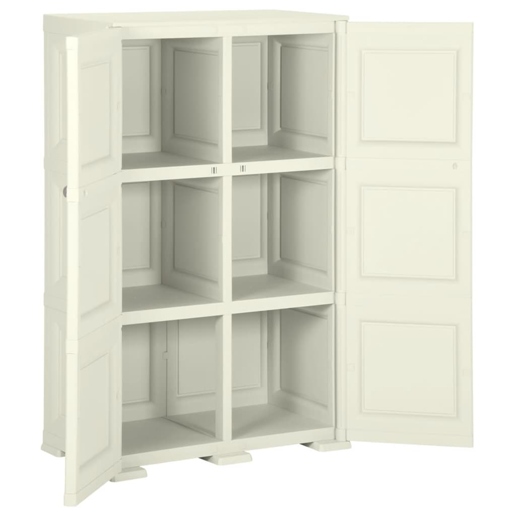 Armoire plastique 79x43x125 cm design bois glace à la vanille vidaXL - 5