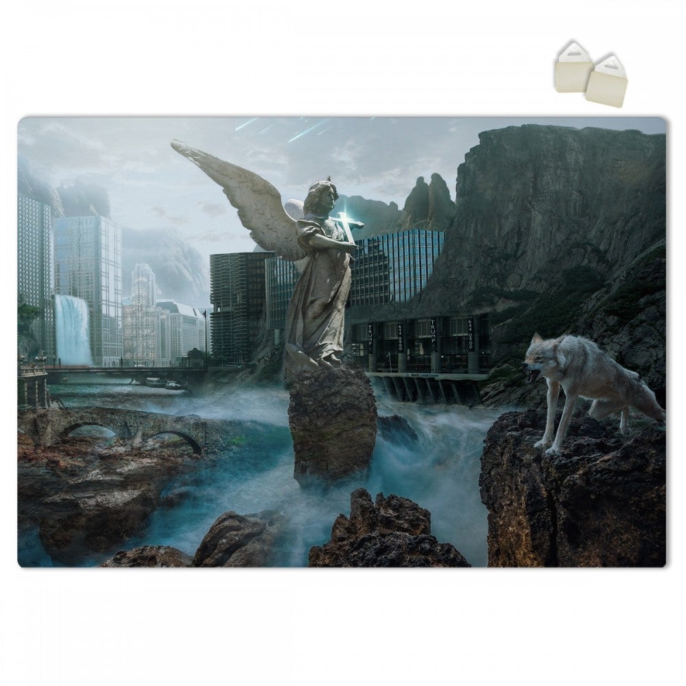 ANIOŁ W MIEŚCIE - PLAKAT Forex z ekspandowanego PVC o grubości 3 mm - 100x70 cm
