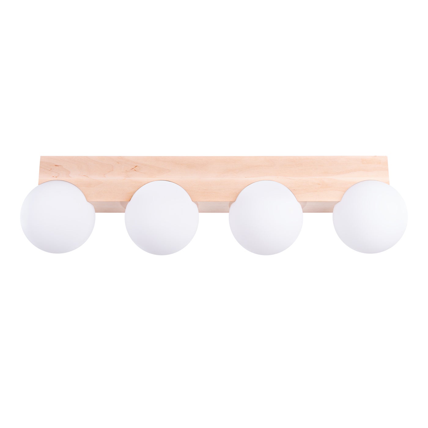 Plafon BULBO 4 naturalne drewno, nowoczesny - 63x12x16cm Sollux