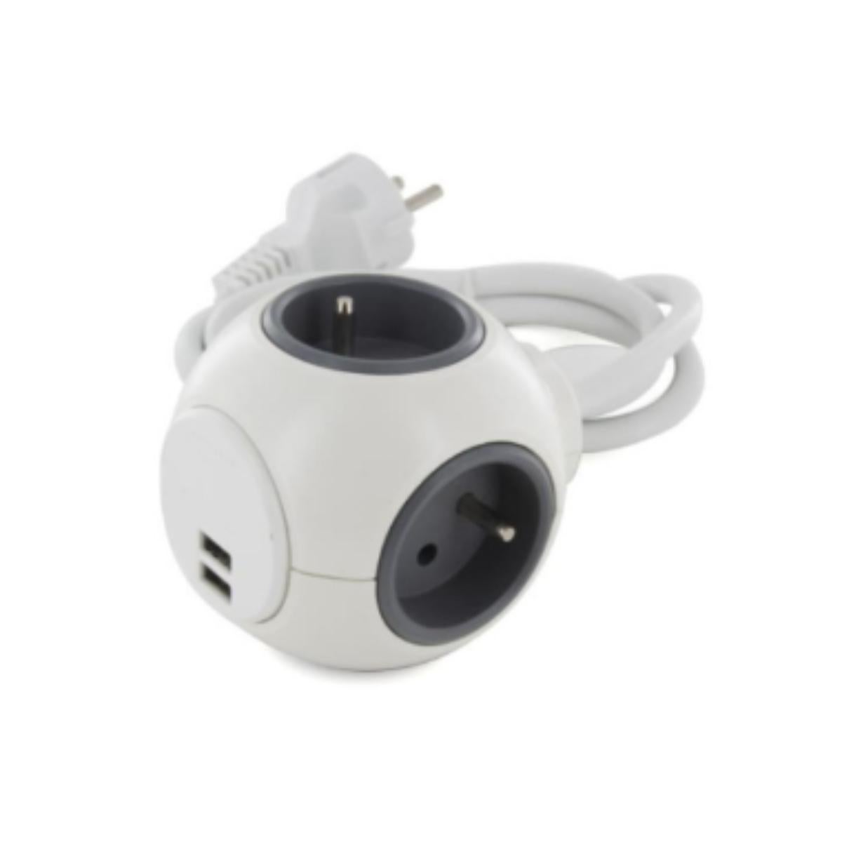 Bloc multiprise PowerBall 4x6A + 2 USB - Chacon | Leroy Merlin