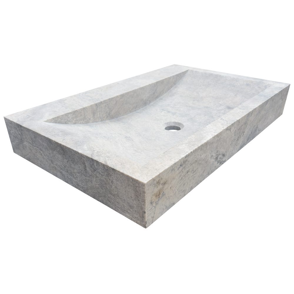 Vasque Travertin Mona Silver 70 X 45 X 10 Cm Leroy Merlin Vasque travertin mona silver 70 x 45 x 10 cm leroy merlin