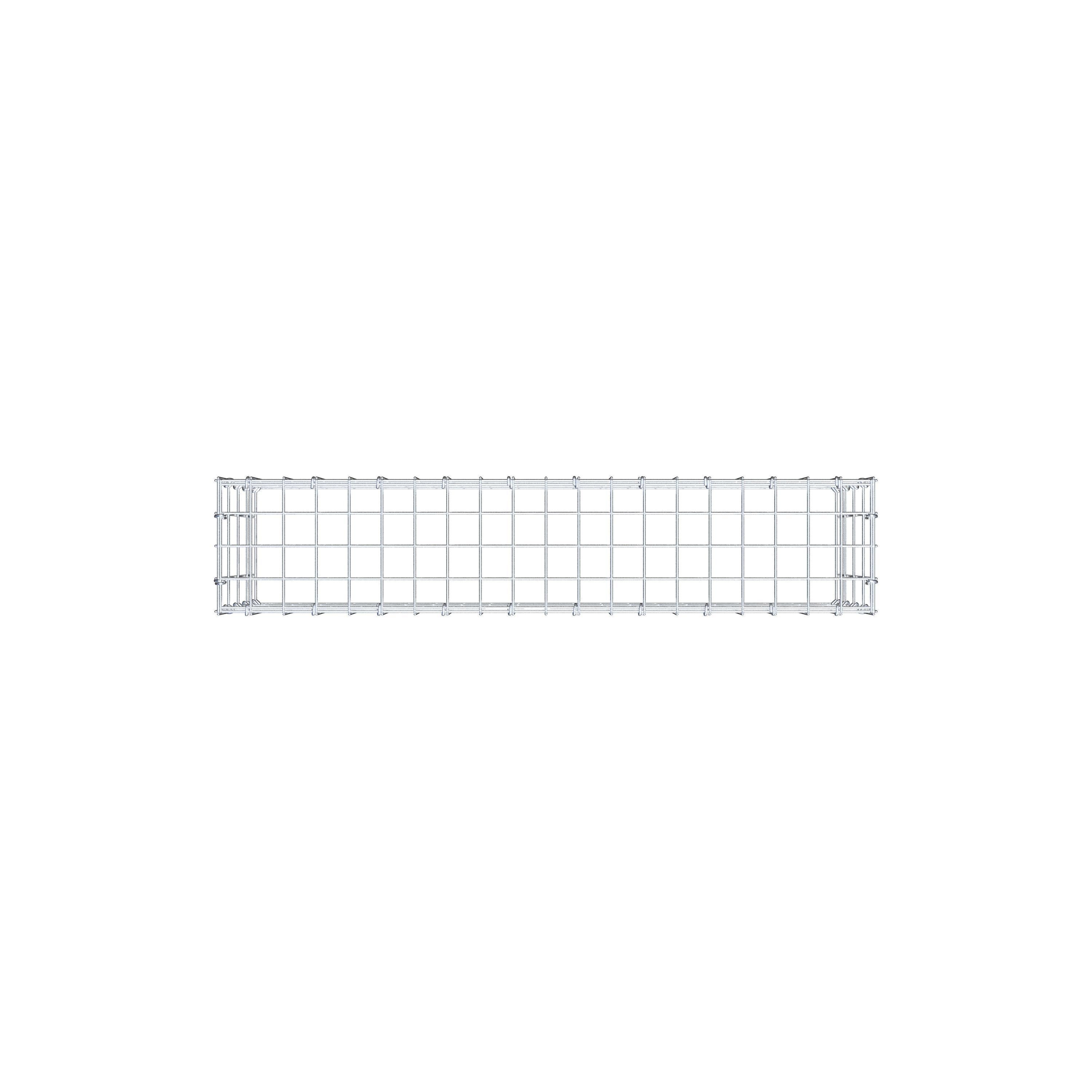 Gavión para apilar en acero galvanizado 100x40x20cm (LxAxP), malla 5 x 10cm, Anillo en C, sin rejilla inferior - 9