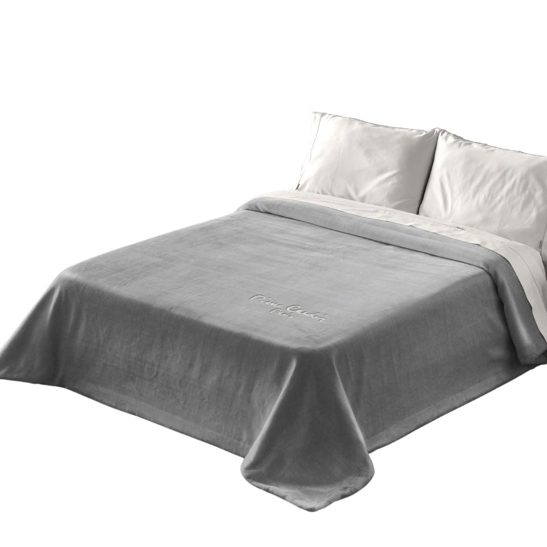 Pierre Cardin Arcadia Parure De Lit 100% Coton 150 Cm - Gris Élégant Avec Broderies