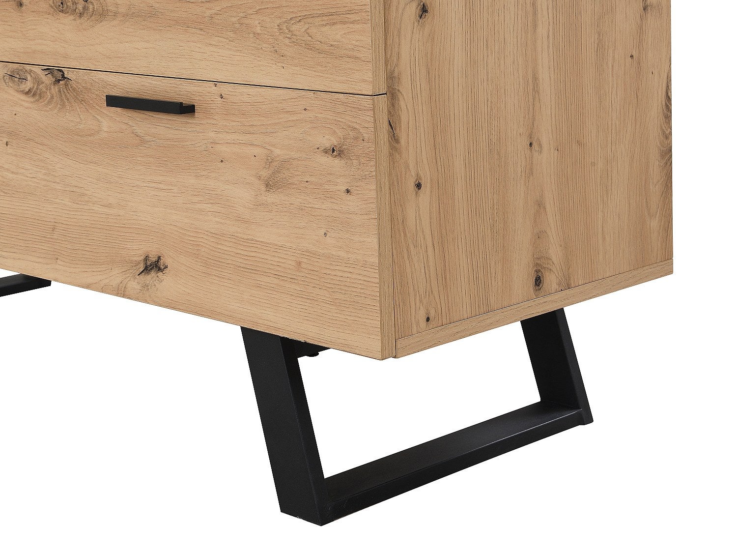 Bureau d'angle avec rangements - MDF - Coloris : Naturel et noir - NAYARO - 7