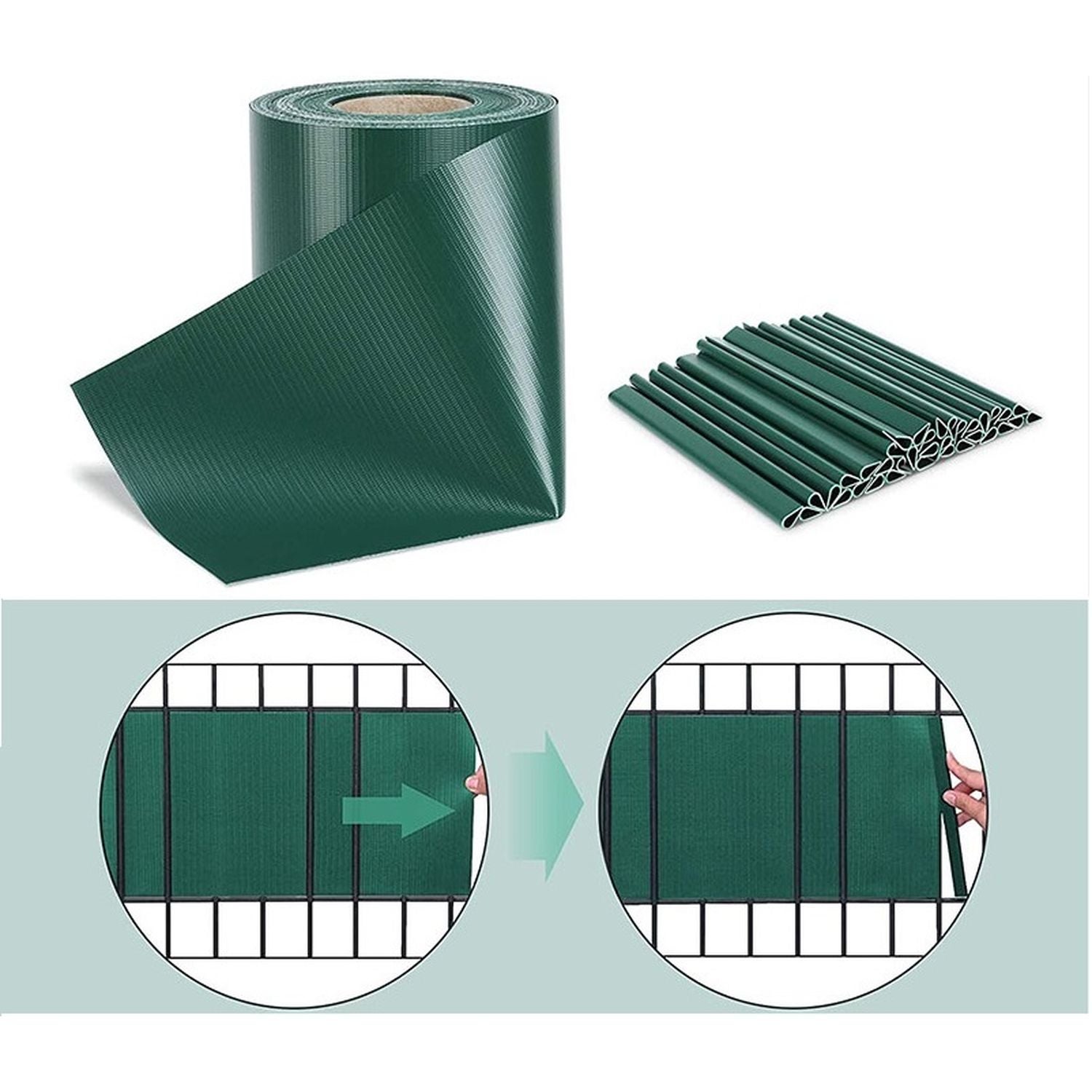 Brise-Vue Occultant PVC Anthracite 65 M – 450g/m² Avec 30 Clips, Paravent Jardin Imperméable