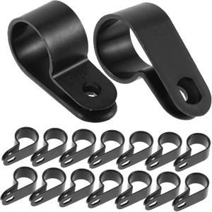 70pcs Serre-câbles Plastique Noir Fils Attache Câble Support