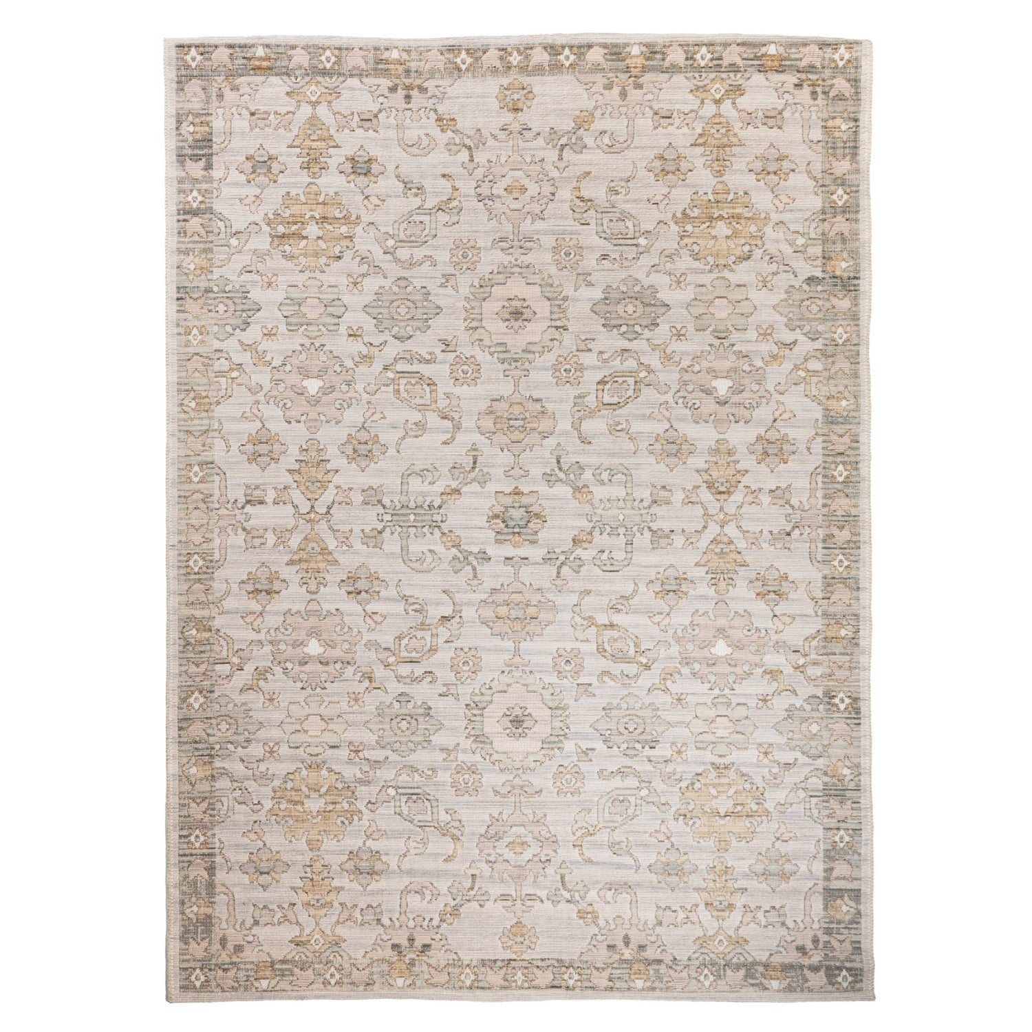 Dywan Wełniany Sahara 300x400 cm Ornament Vintage Beżowy