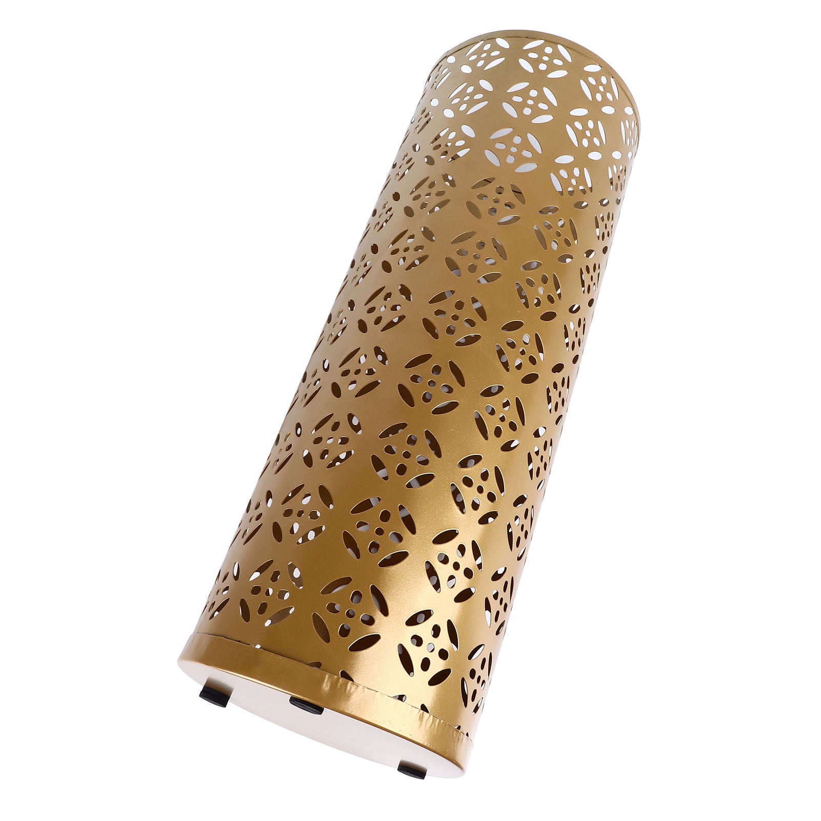 Porte-parapluies rond en métal ajouré 35x15x15cm, antirouille et élégant, pour entrée et bureau, doré – ComfortXL - 7