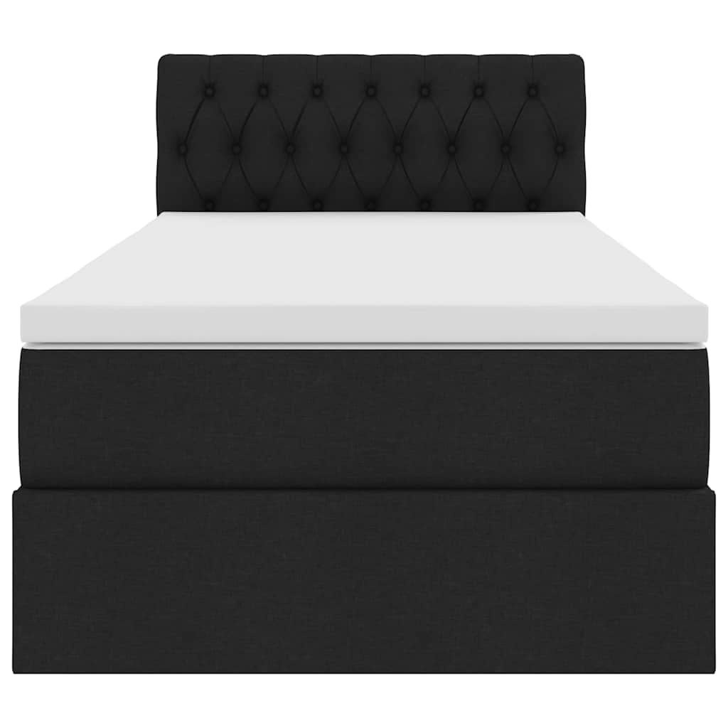 Lit avec rangement et matelas Noir 90 x 200 cm Velours - 7