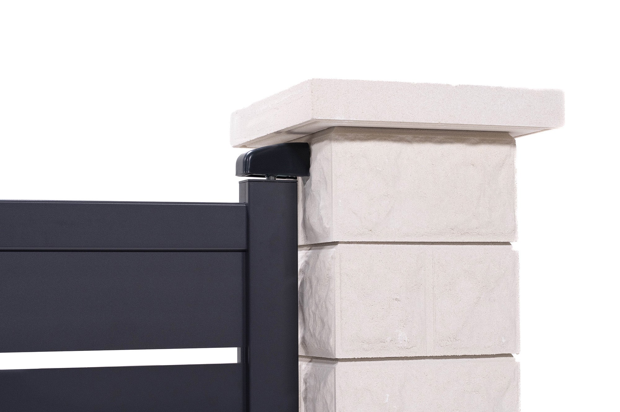 VOGEL Cancello pedonale manuale in alluminio, semi traforato 106 x 140 cm, grigio - 5