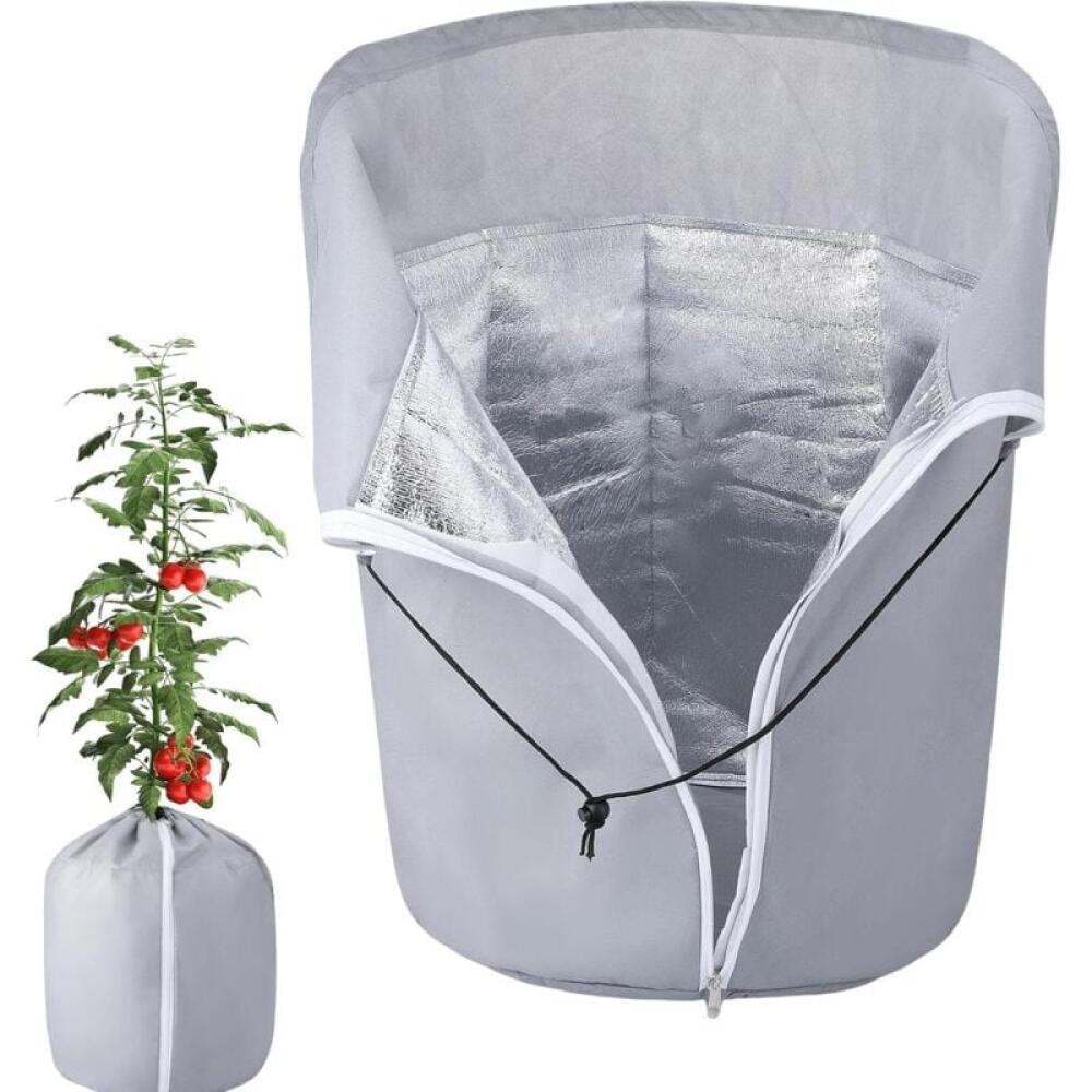 Pokrowiec zimowy, pokrowiec mrozoodporny, osłona na doniczki, pokrowiec z tkaniny Oxford z zamkiem błyskawicznym do ochrony doniczek