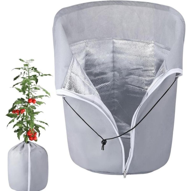 Pokrowiec zimowy, pokrowiec mrozoodporny, osłona na doniczki, pokrowiec z tkaniny Oxford z zamkiem błyskawicznym do ochrony doniczek