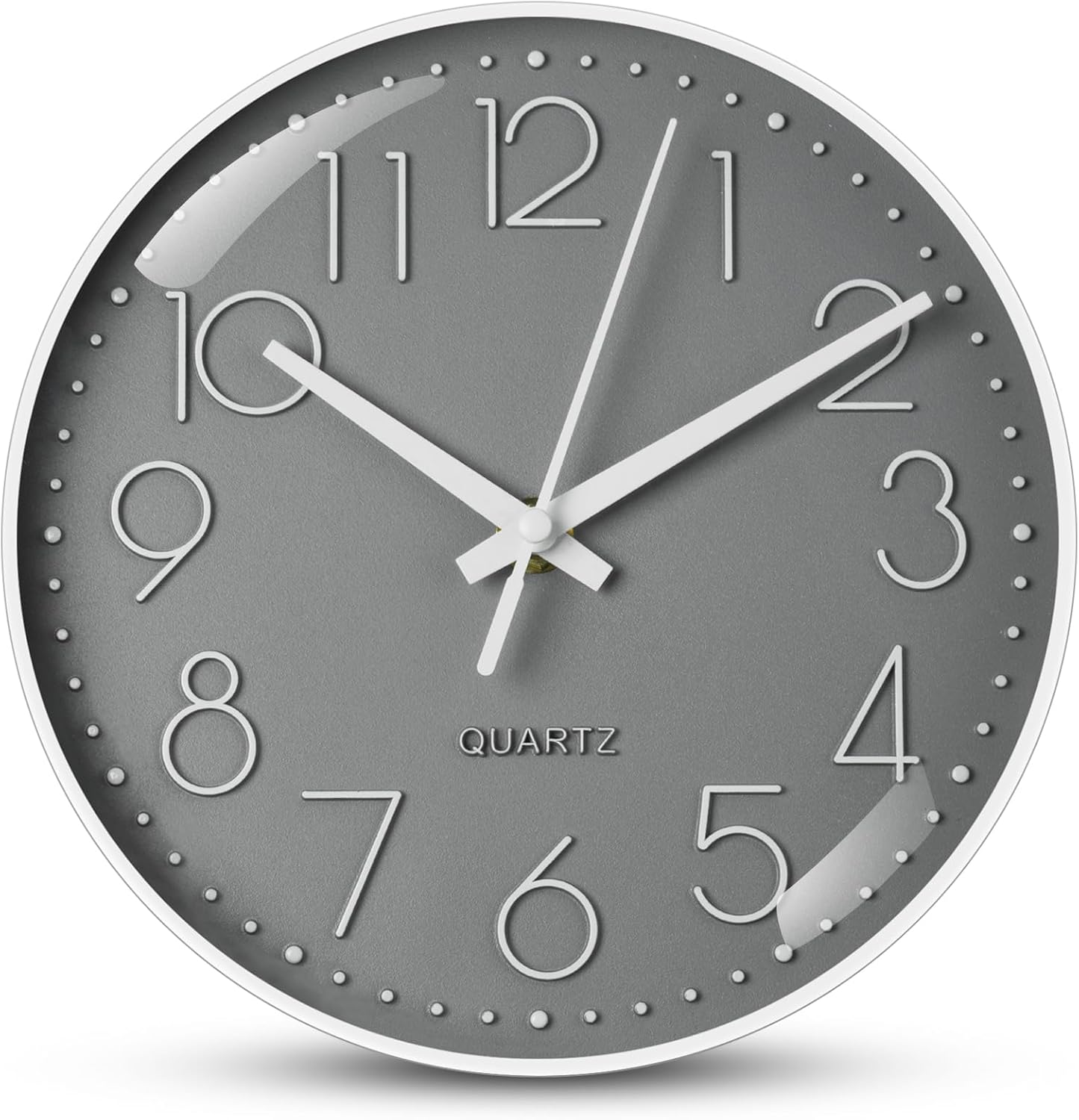 LATIO Ceas de perete cu design modern de 20 cm, ceas de perete silențios modern de 8 inci, mișcare silențioasă pentru sufragerie