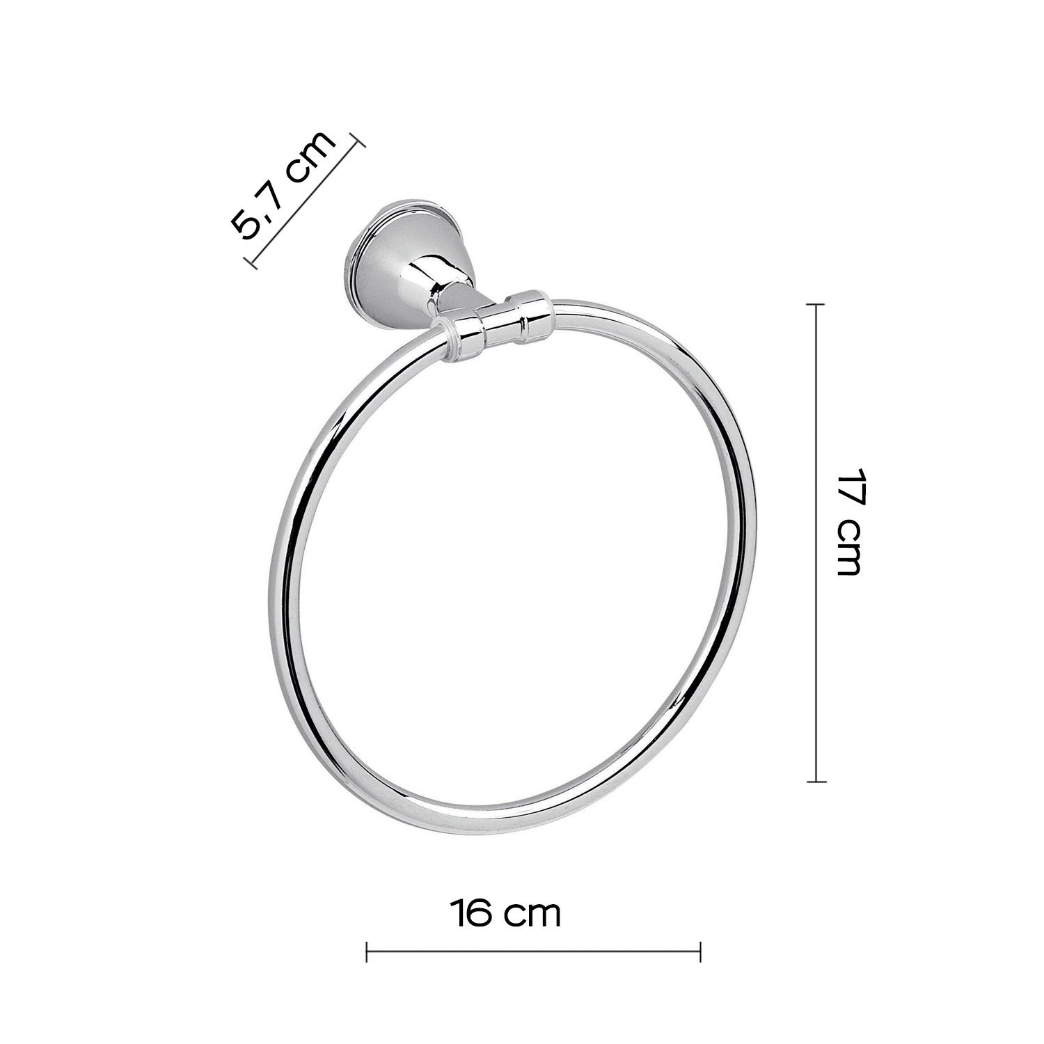 GEDY GENZIANA ANNEAU PORTE SERVIETTE EN ACIER CHROMÈ ET CROMALL WC - 5