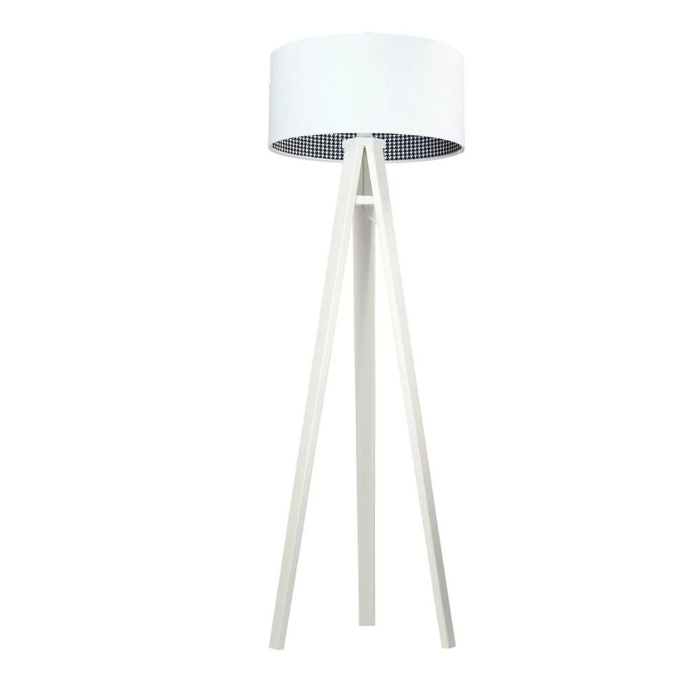 Lampa stojąca HOME 40 biała/pepitka/biała