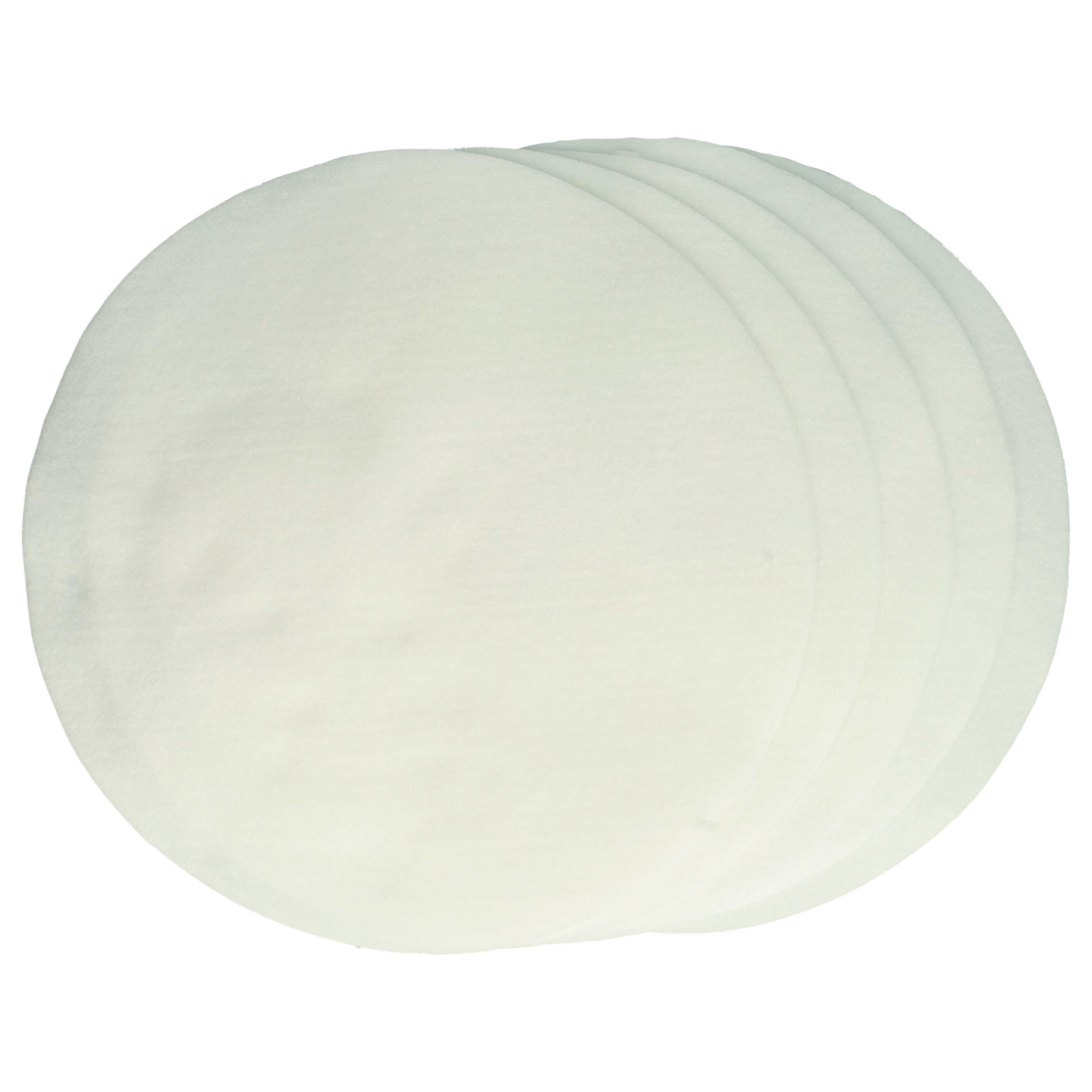 vhbw 5x Filtres fins compatible avec Electrolux 920, 921, 922, 923, 925, 930, 945, 951, 990 aspirateur - Filtre en toison, blanc, rond - 2