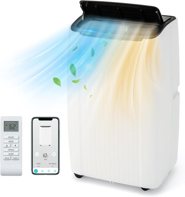 Climatiseur Mobile Silencieux TUKIMA 1200ml - Rafraîchisseur D'Air Portable 4 En 1 Avec Oscillation 90