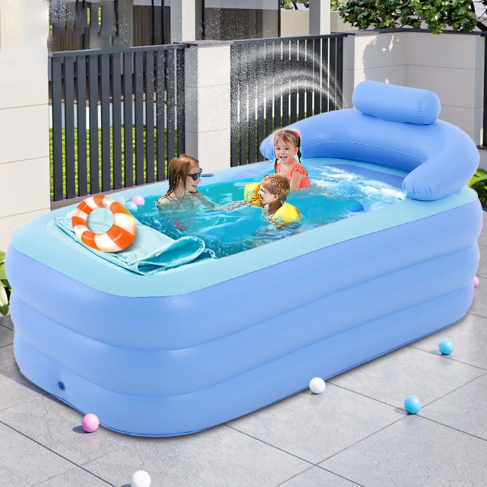 ThermaeStudio® Baignoire gonflable pour adultes avec pompe à air