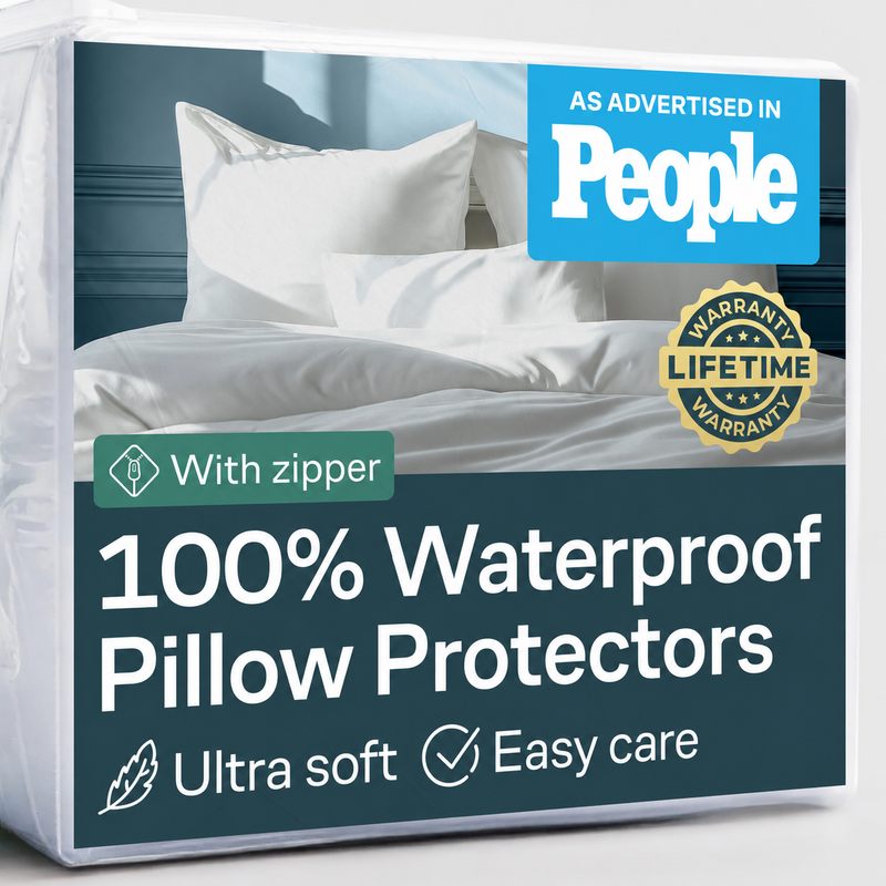 Protège-oreillers imperméables – Lot de 4 – Taille Standard – Blanc ...