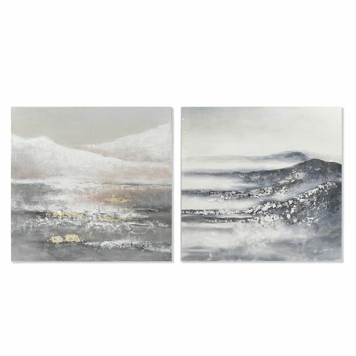 Cuadro dkd home decor lienzo 100 x 3,8 x 100 cm paisaje moderno (2 unidades) 8424001849178 s3017883 dkd home decor