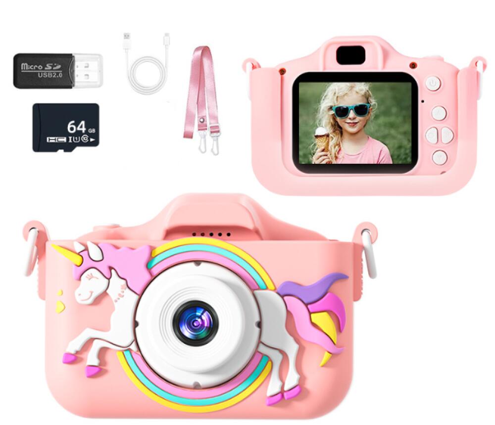 Caméscope Numérique Enfant 16X HD Écran 2 Pouces - Appareil Photo Vidéo Jouet Rouge Portable