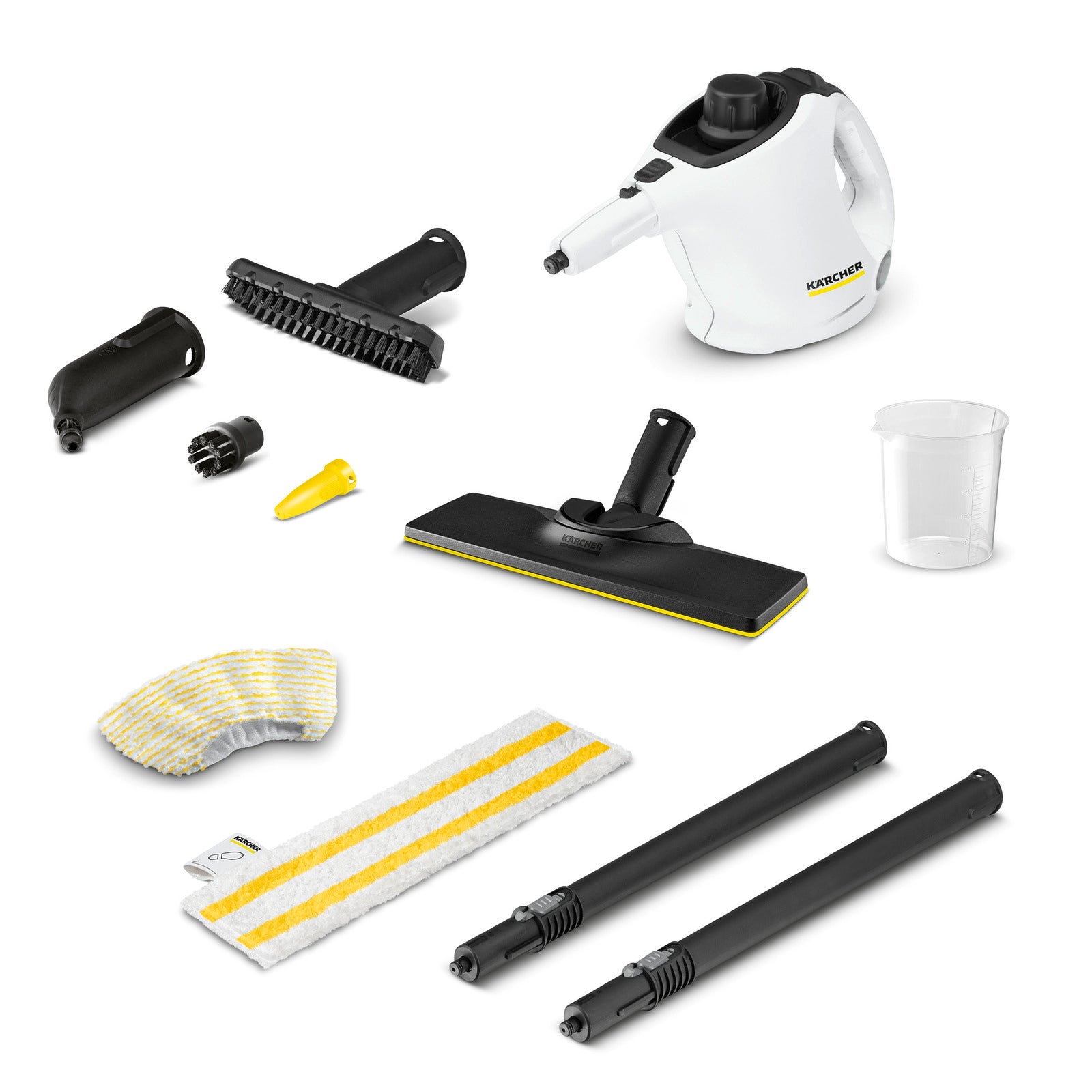Kärcher Pulitore a Vapore SC 1 EasyFix, Pronto in 3 min, Compatto e maneggevole, 1200 W, Serbatoio 200ml, Area 20m², Include Kit pavimenti EasyFix,