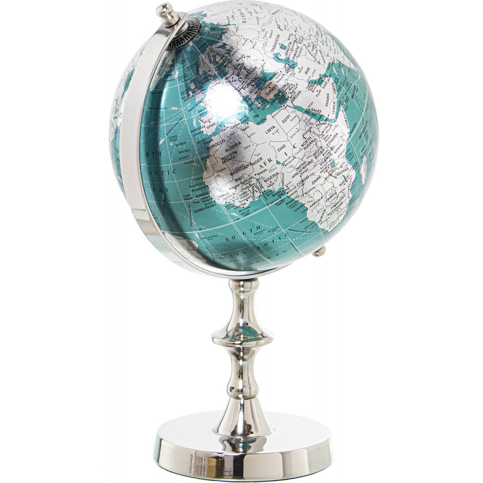 Globe élégant finition nickel pour intérieur raffiné 16 x 15 x 27 cm ...