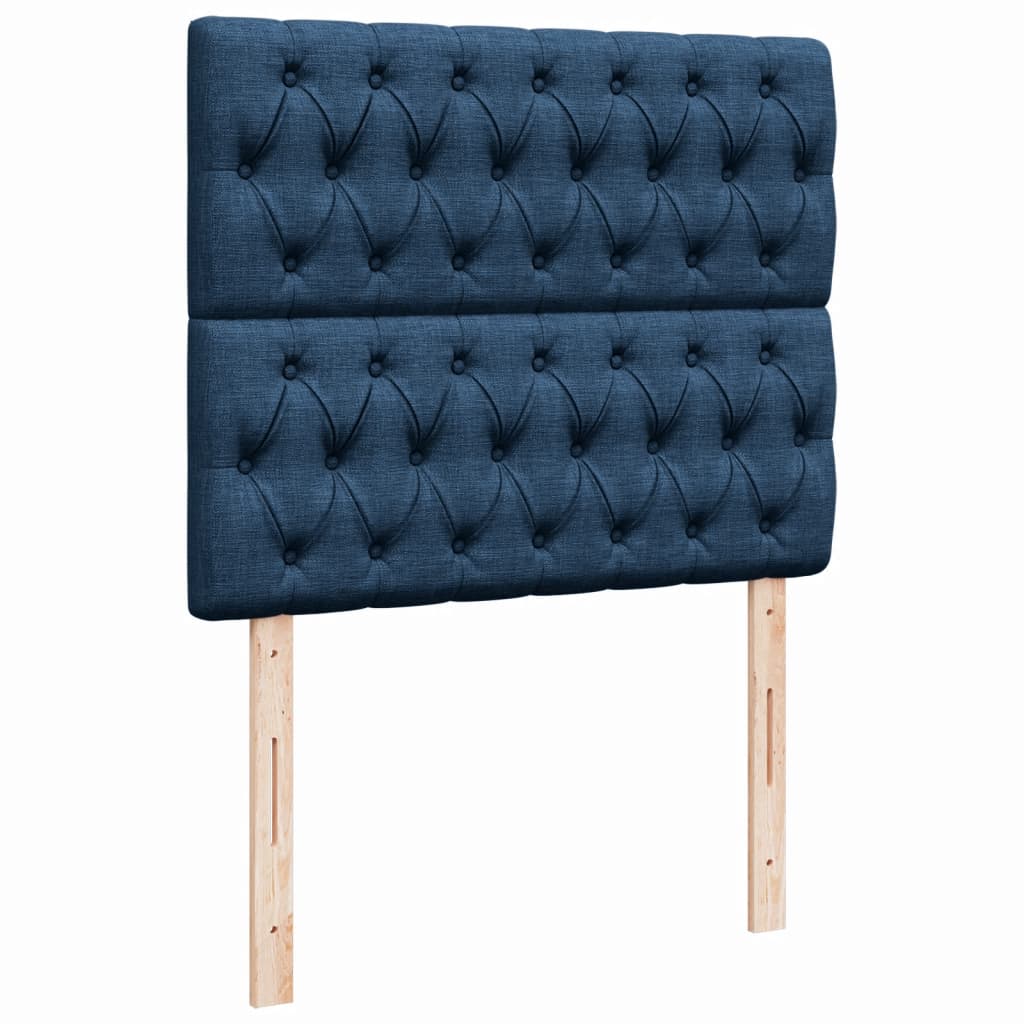 Maison Exclusive - Sommier à lattes de lit avec matelas Bleu 120x200 cm Tissu - 9