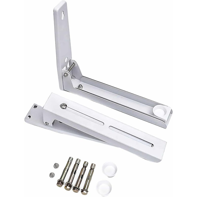 Uchwyt ścienny na mikrofalówkę, 2 sztuki, ze stali nierdzewnej, biały