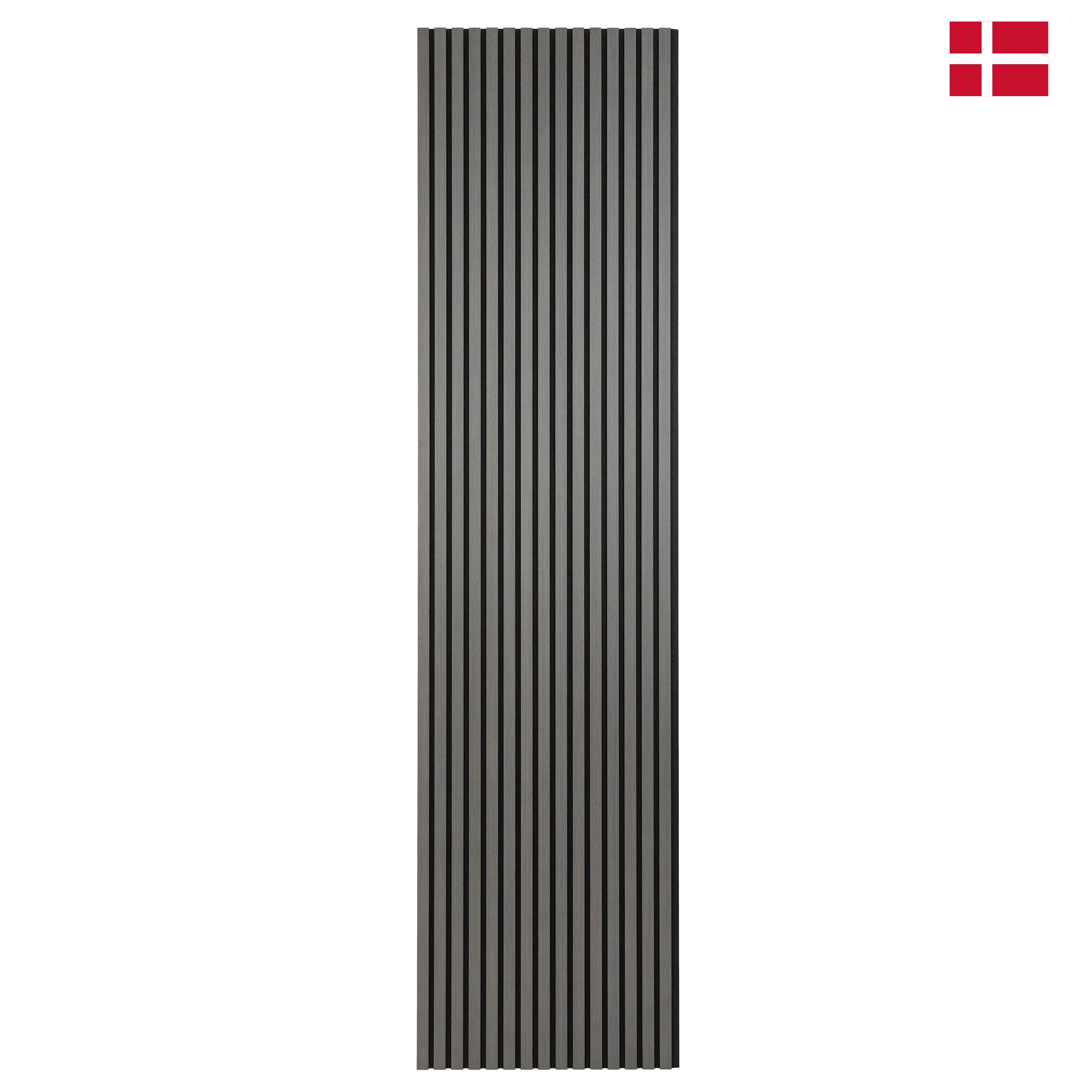 Panneau tasseaux acoustique MDF PREMIUM décor chêne gris, feutrine noire, 240x60 cm Nordic Acoustics - 2