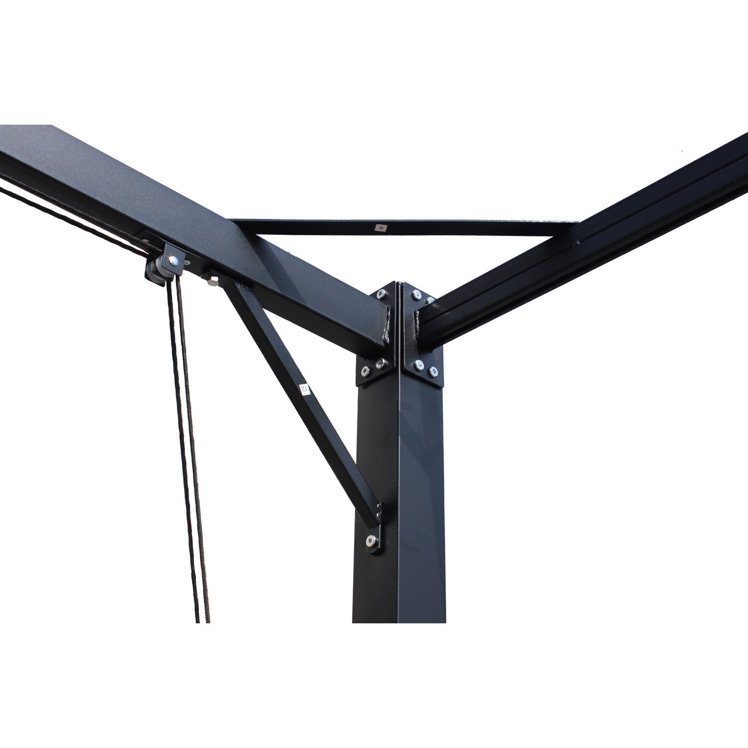 TUSA Gazebo autoportante tela poliestere grigia 3 x 4 m, 12 m² - 5