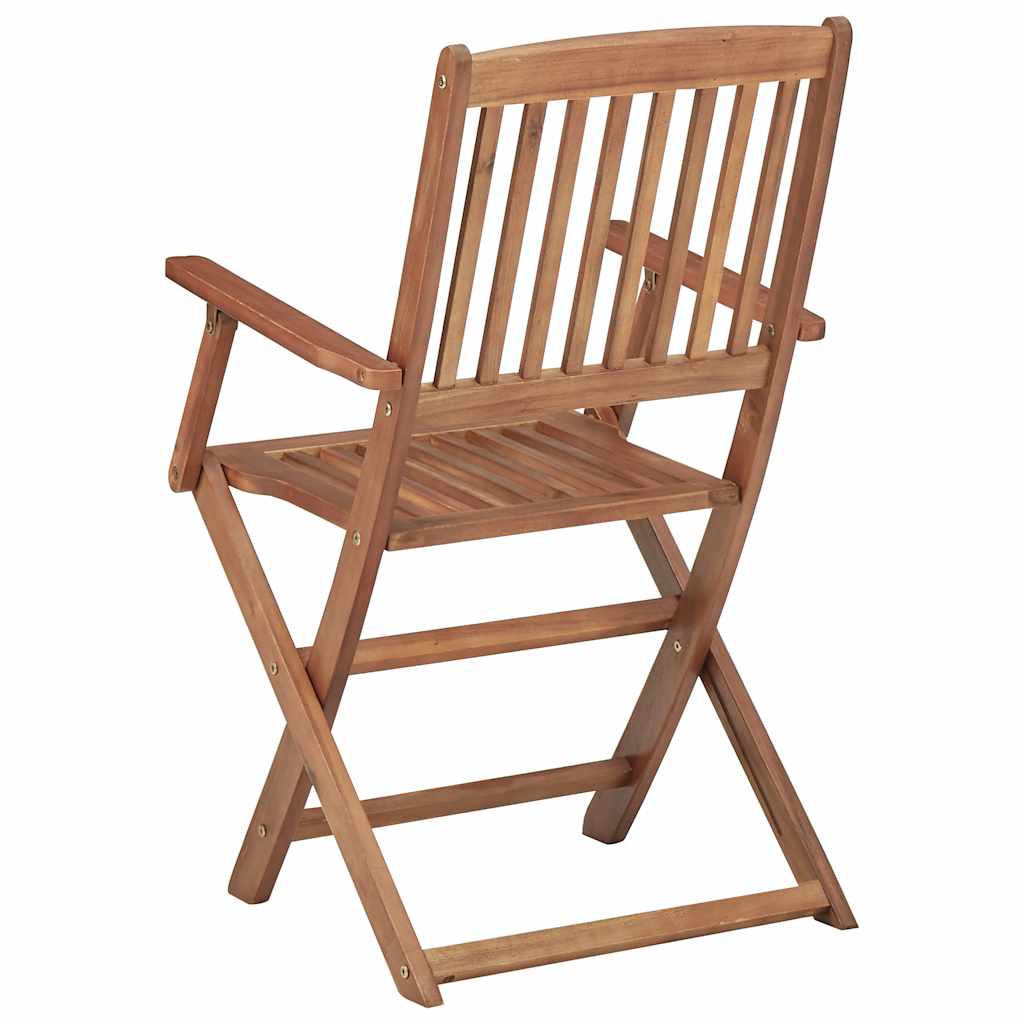 Chaise de jardin pliable avec coussin en Bois Bleu - 7