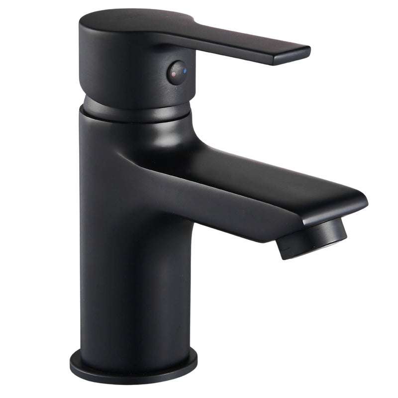 Bateria Umywalkowa Stojąca Jednouchwytowa Stała Czarny Mat Invena BRALOS