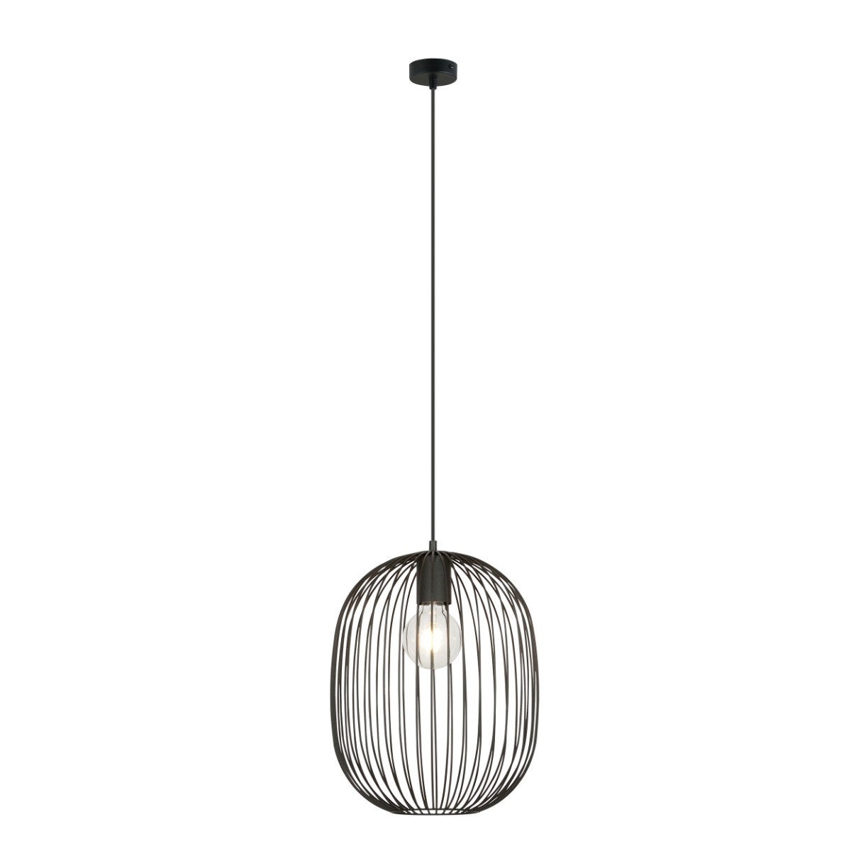 Lampa wisząca ONYX czarna 1 x E27 x 60W wym:120x33x33cm Emibig