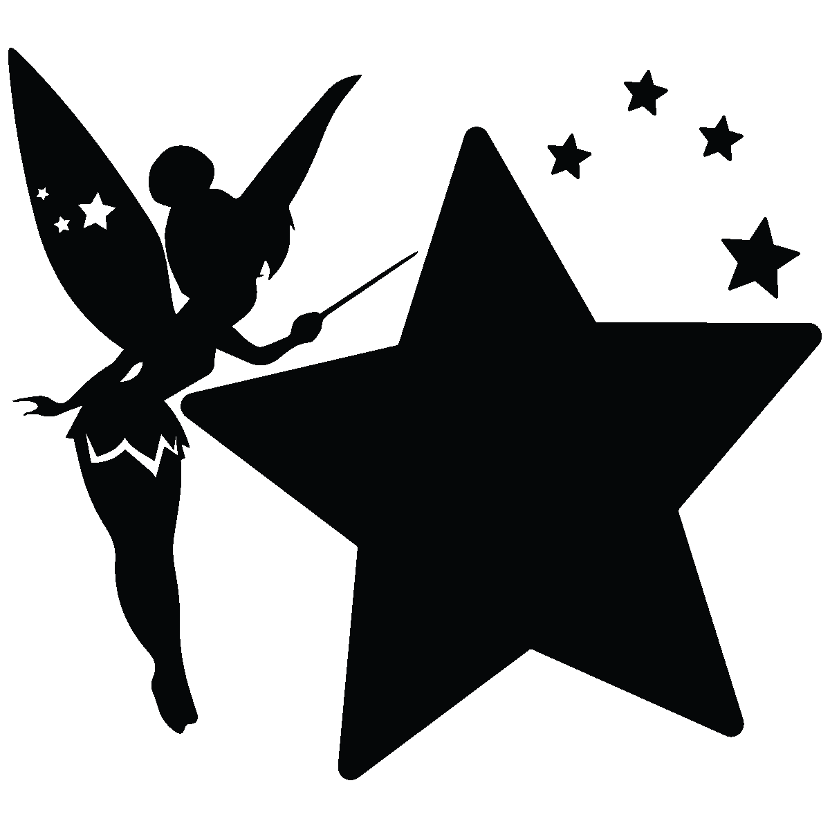 Adesivo lavagna fata sognatrice + 4 gessi liquidi - Sticker adesivo - adesivi murali - 95x105cm - 2