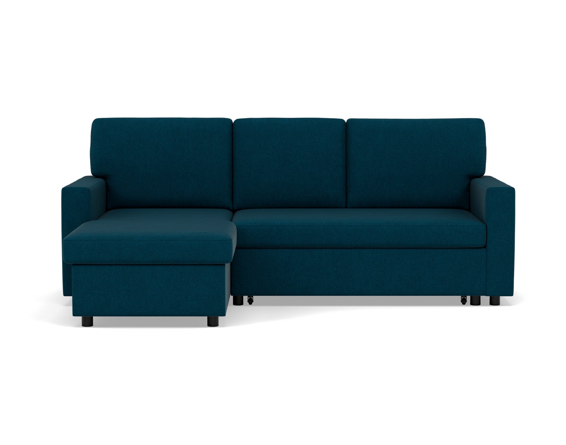 Canapé d'angle réversible convertible 4 places en tissu bleu - MEIYA - Best Mobilier - 8