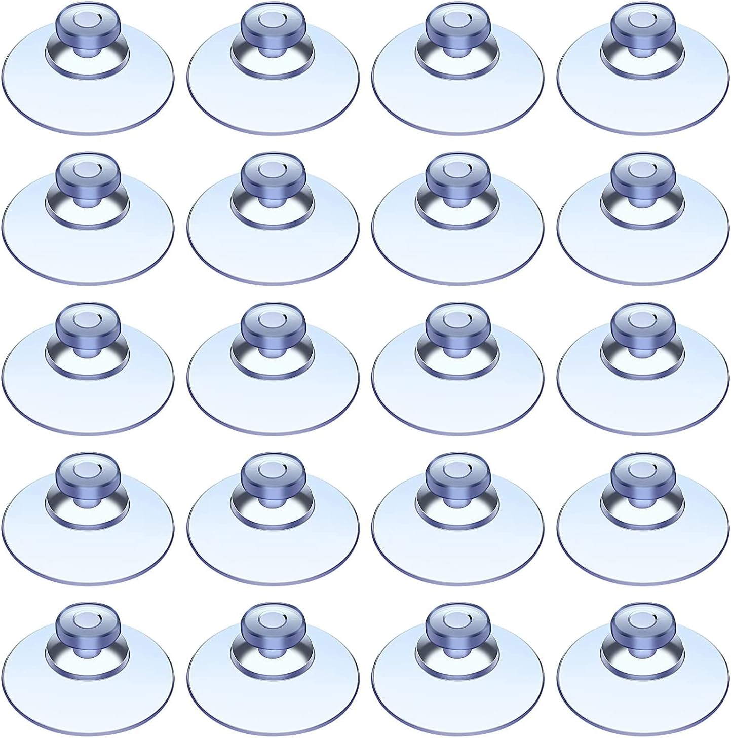 12 Ventosas Transparentes Grandes Con Tuerca M5 - PVC Resistente, Para Superficies Lisas Como Vidrio O Cerámica, Ideales Para Colgar Decoraciones O Fijar Objetos