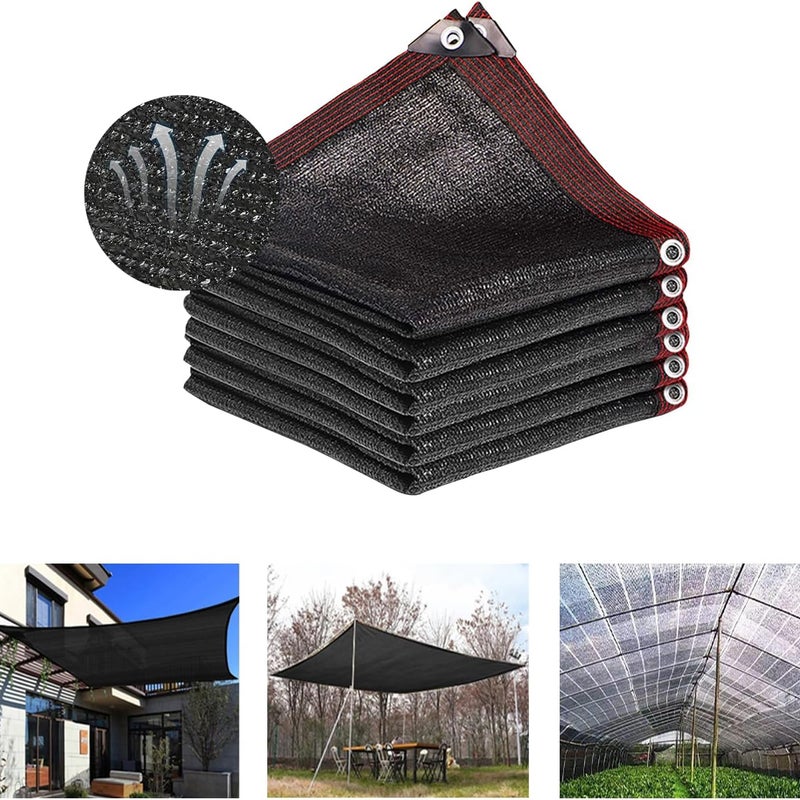 Czarna siatka przeciw zanieczyszczeniom z ochroną UV do altany, ogrodu, szklarni, na zewnątrz 4x8m