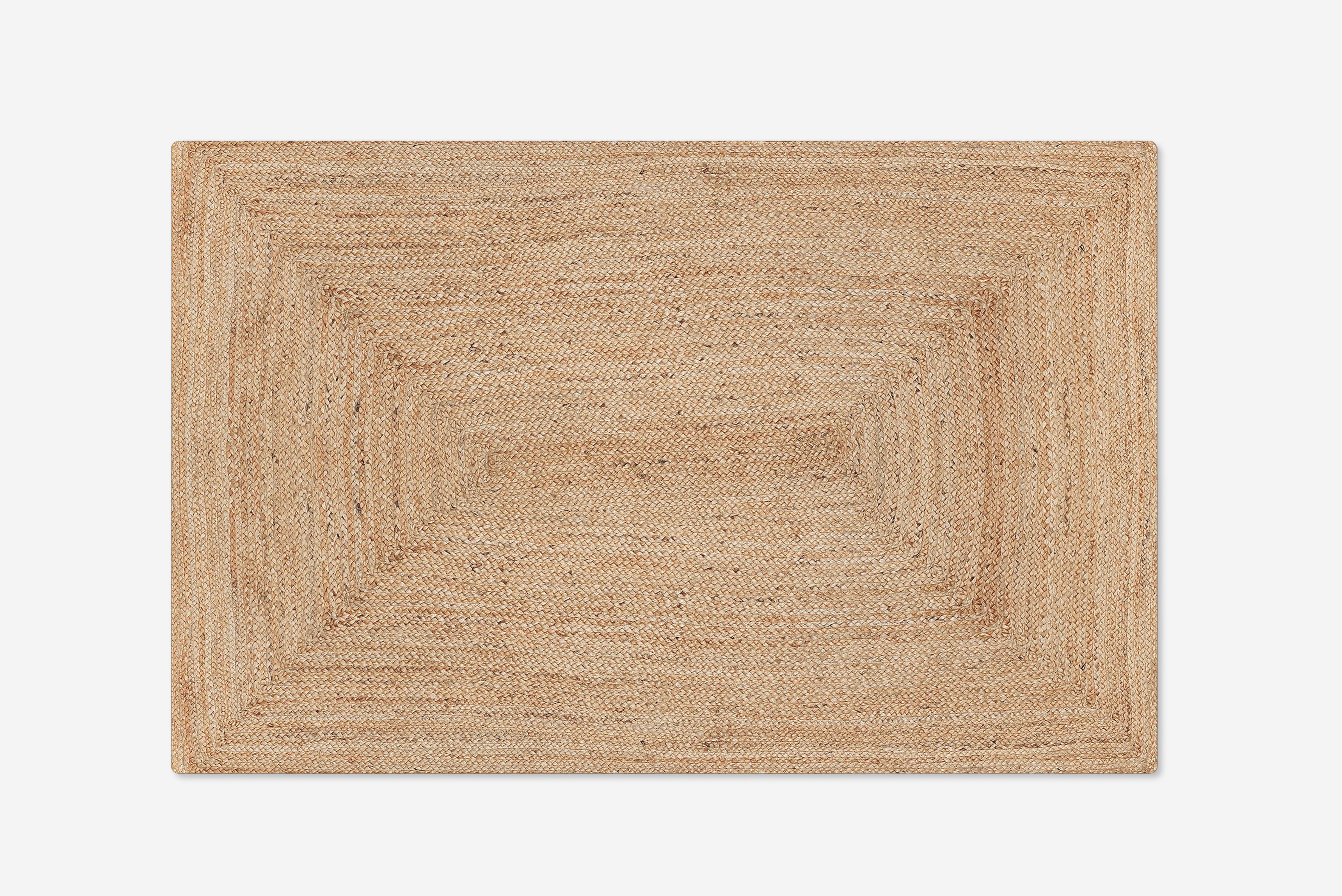 Dywan z juty 175x275 cm naturalny styl śródziemnomorski ręcznie robiony