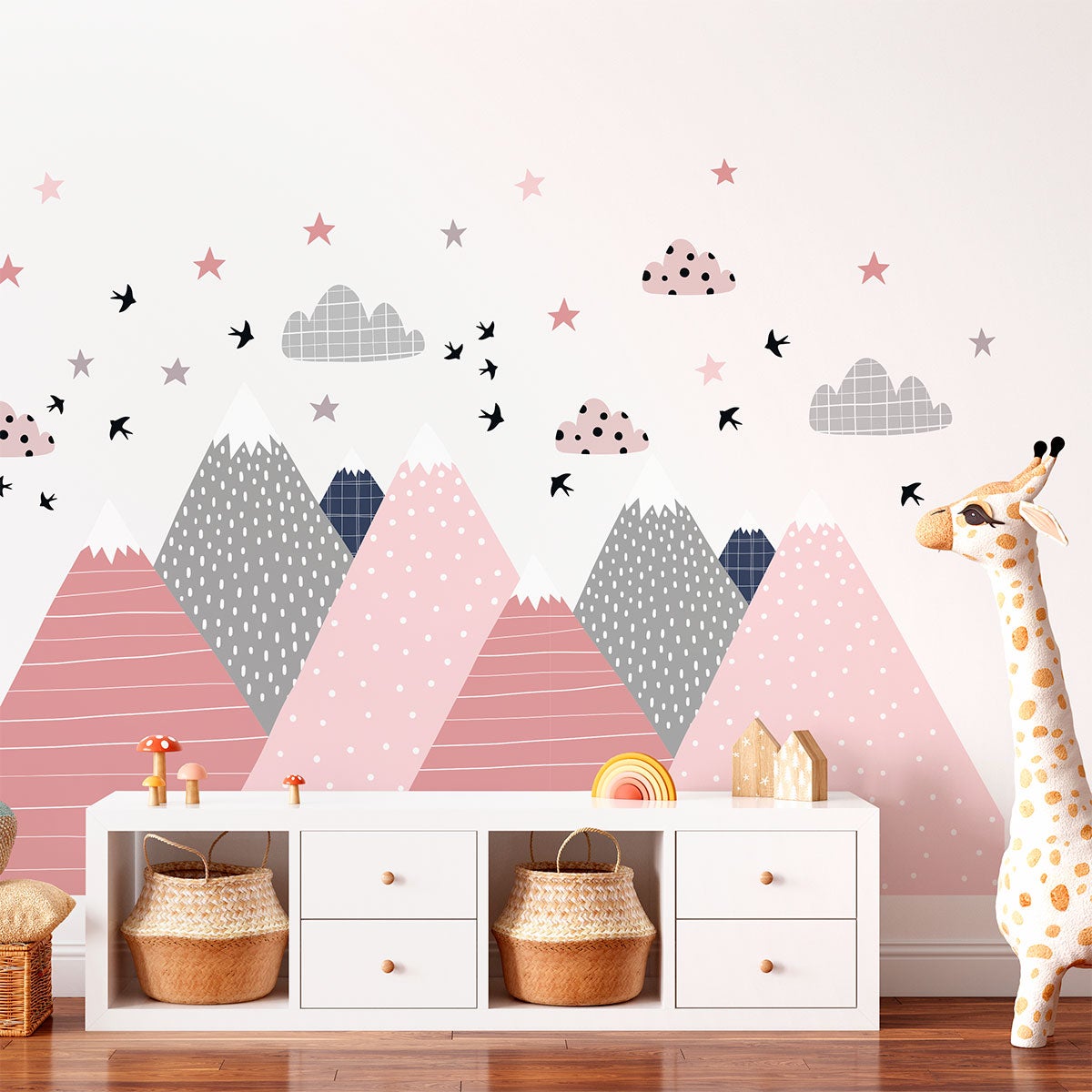 Adesivo bambino di montagna scandinavo marika - Sticker adesivo - adesivi murali - 60x90cm - 5