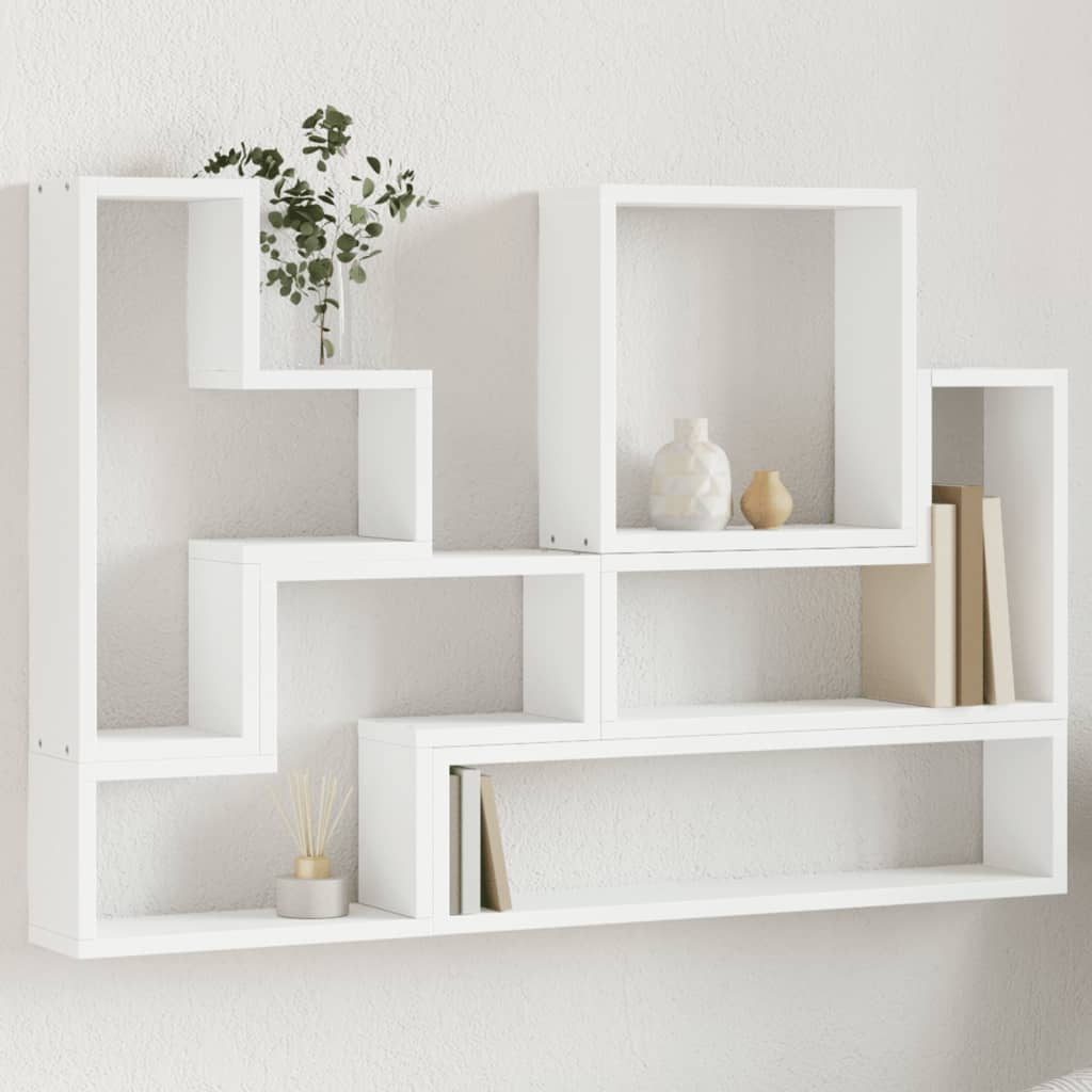 Mensola Da Parete SMART In Legno 96x15,5x1,8 Cm - Bianco, Made In Italy, Portata 10 Kg
