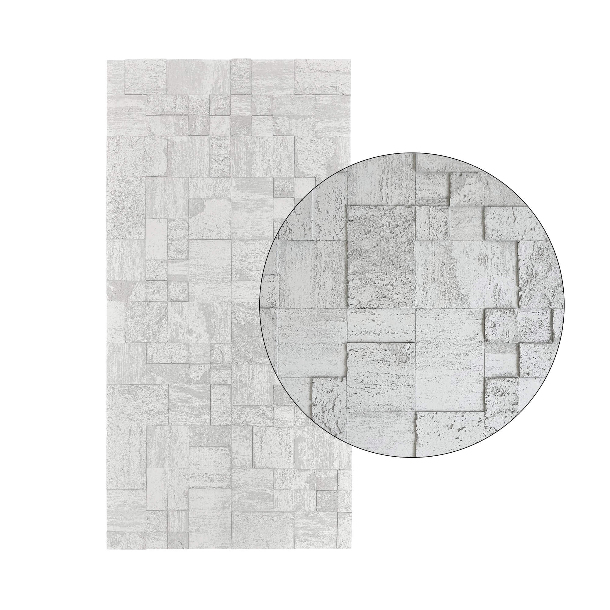 Pack x5 panel mural de piedra flexible natural siena travertine gris 120x60cm (3,60m²) revestimiento pared impermeable