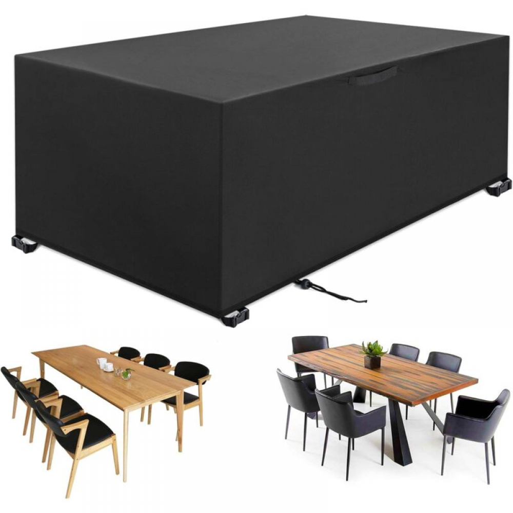 Pokrowiec na meble ogrodowe 242 x 162 x 100 cm, tkanina Oxford 420D, wodoodporna, wiatroodporna, odporna na deszcz, promieniowanie UV i rozdarcie.