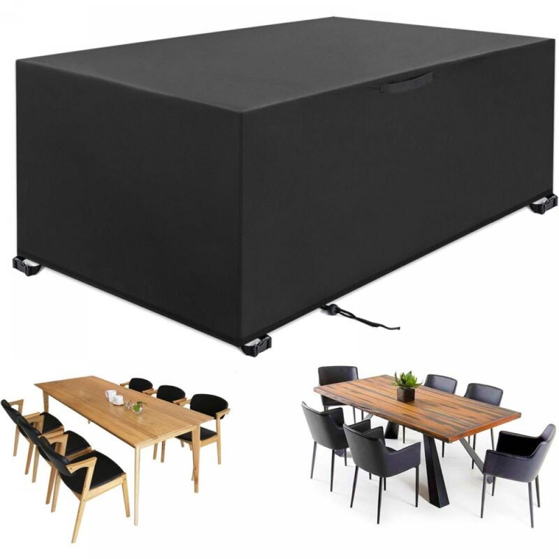 Pokrowiec na meble ogrodowe 242 x 162 x 100 cm, tkanina Oxford 420D, wodoodporna, wiatroodporna, odporna na deszcz, promieniowanie UV i rozdarcie.