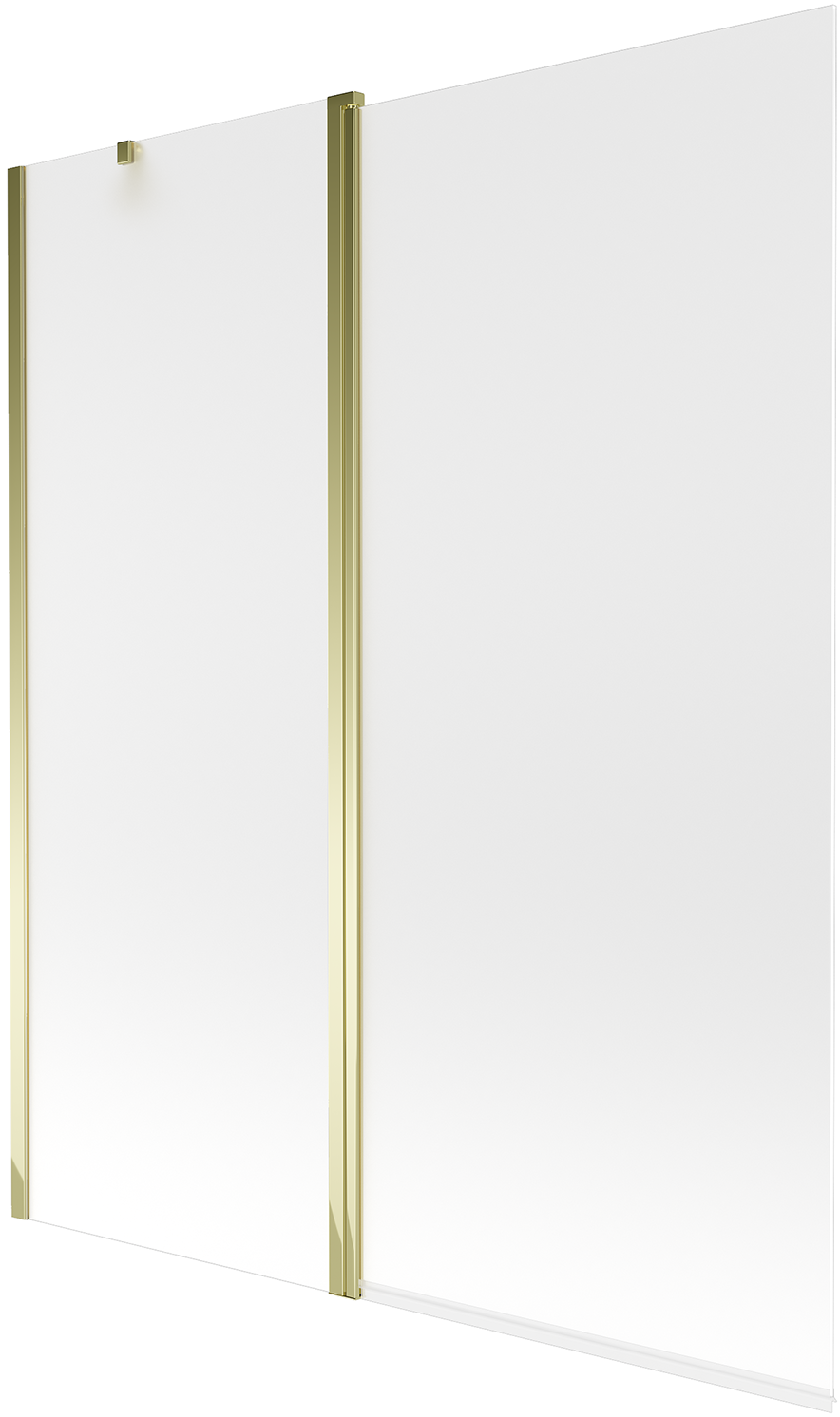 Mexen Flip parawan nawannowy 2-skrzydłowy 140 x 150 cm, szron, złoty - 894-140-101-50-30