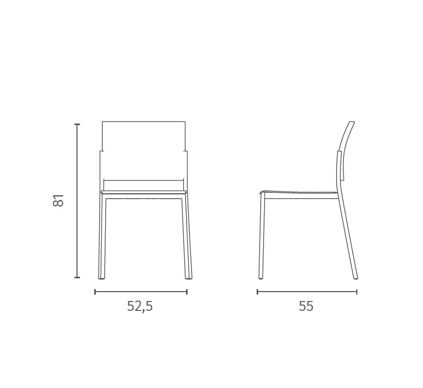 Chaise en polypropylène Venus 4 pcs - 6