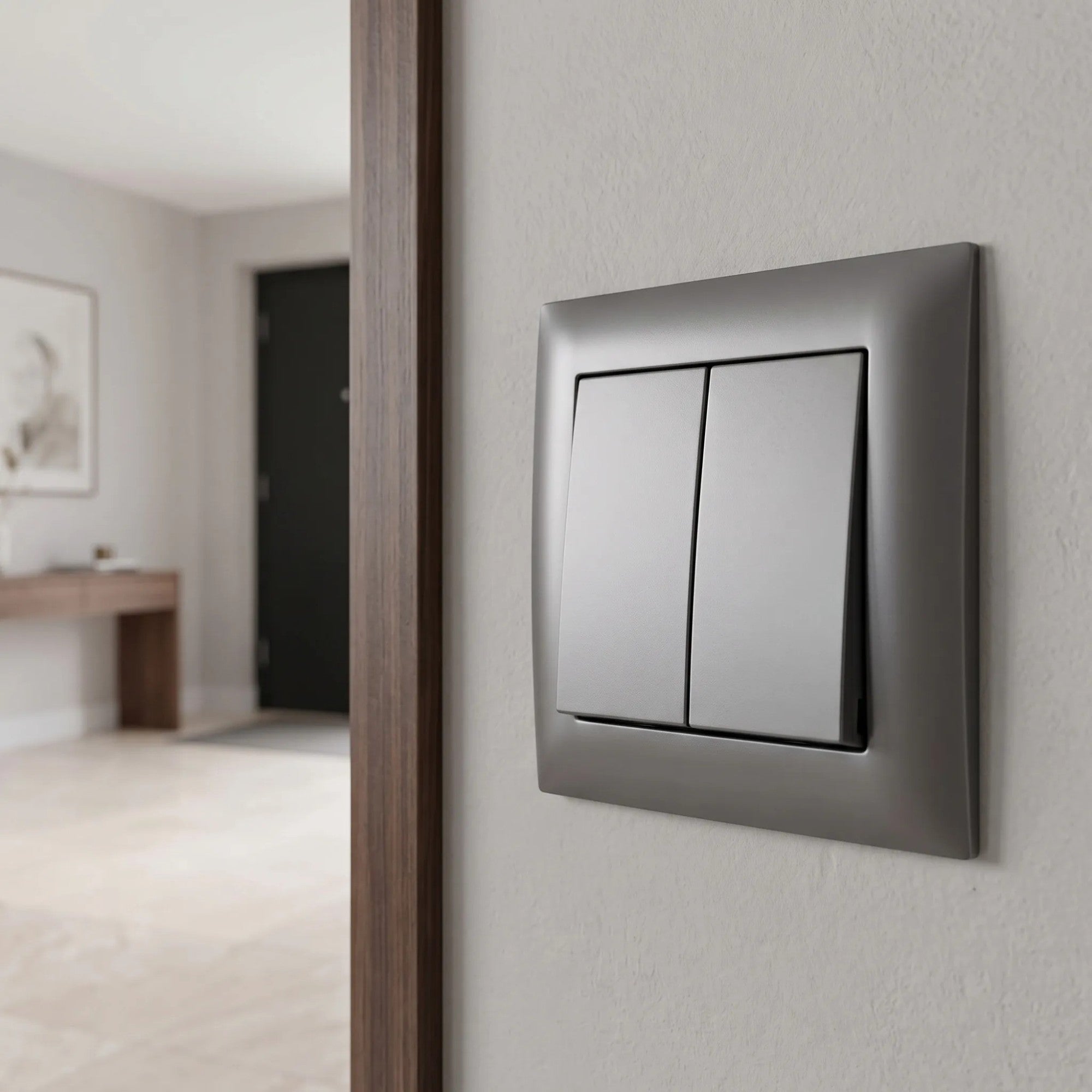 Toolight Întrerupător Dublu Oste Jnh007-w Grey | Leroy Merlin